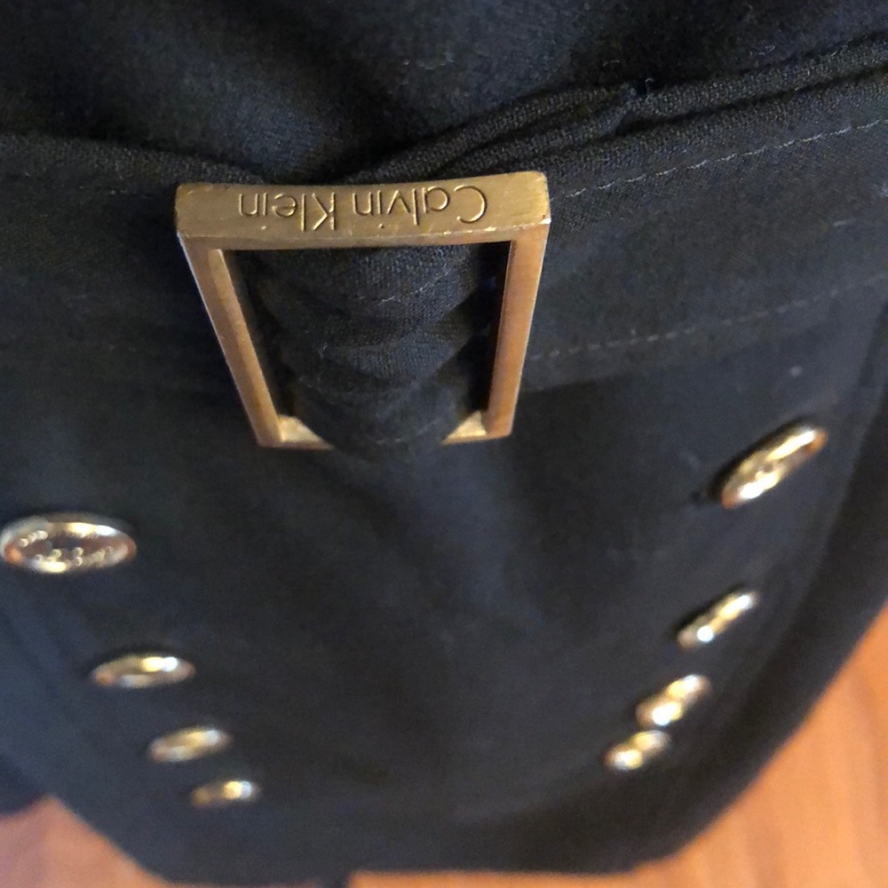 Black Calvin Klein double breasted belt dress - Picture 3 of 8